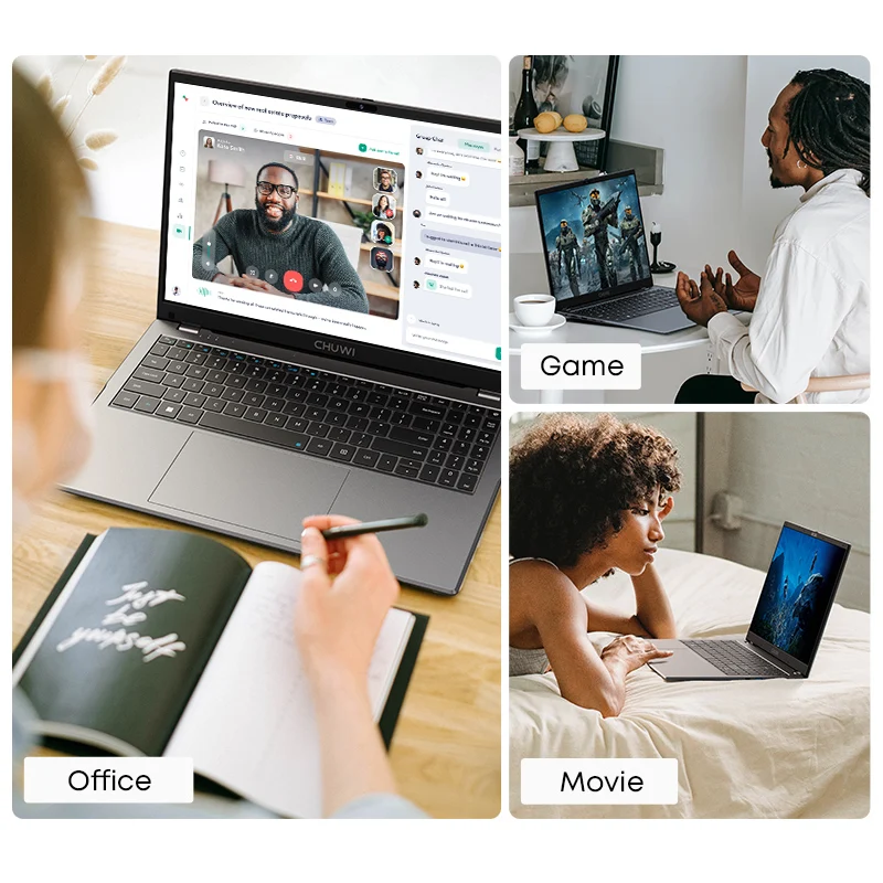 CHUWI HeroBook Plus 15.6'' Laptop, 256GB SSD 8GB RAM, Windows 11 Laptop, 1TB SSD Expand, Intel Celeron N4020, 2K FHD IPS Display - 图片 5