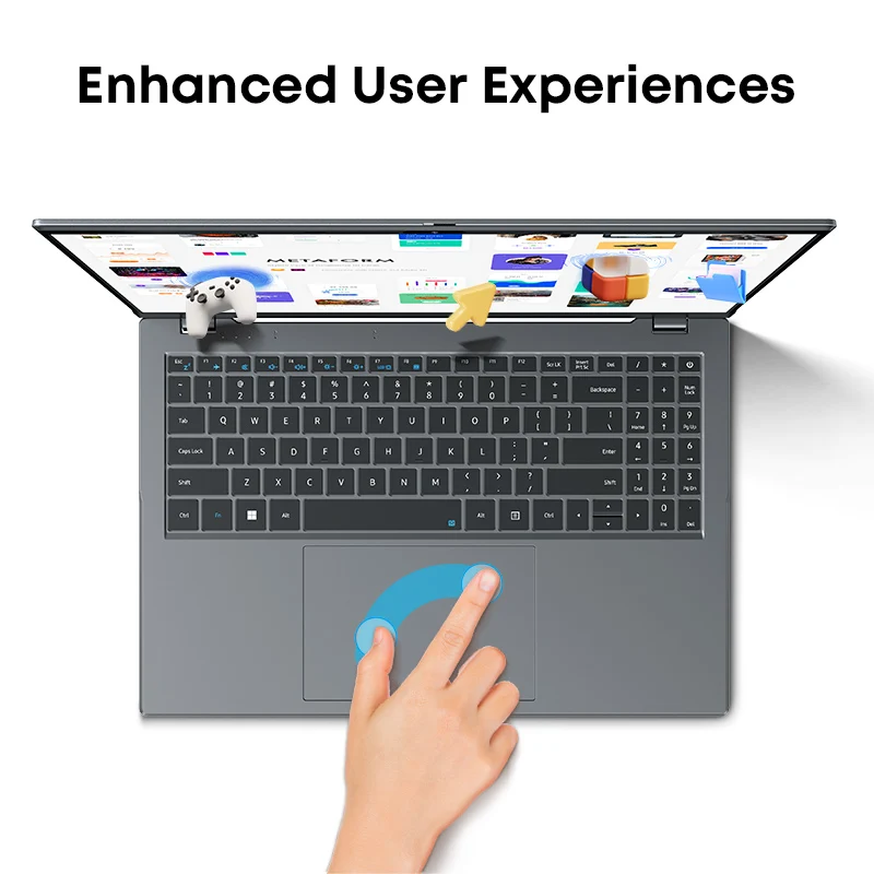 CHUWI HeroBook Plus 15.6'' Laptop, 256GB SSD 8GB RAM, Windows 11 Laptop, 1TB SSD Expand, Intel Celeron N4020, 2K FHD IPS Display - 图片 4